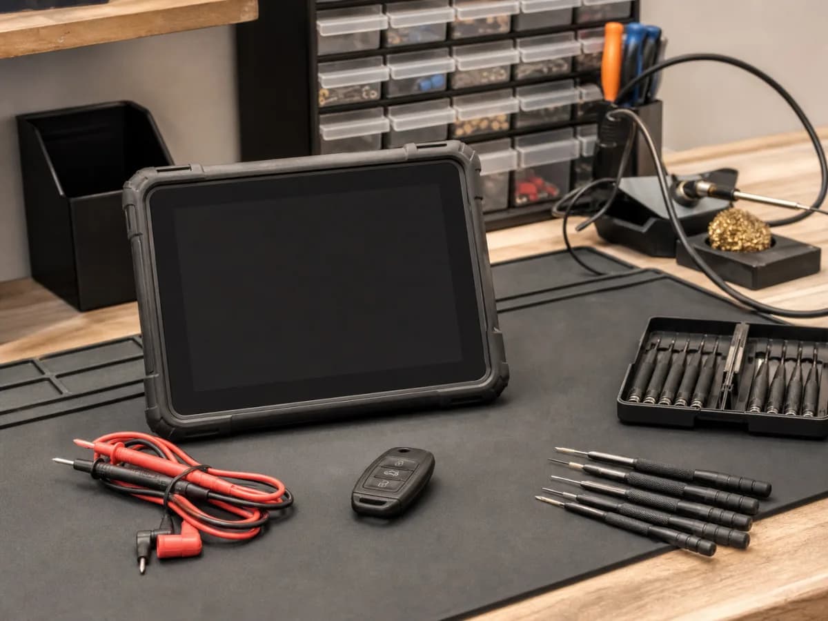 Araç elektroniği için hazırlanmış temsili tanılama tezgâhı